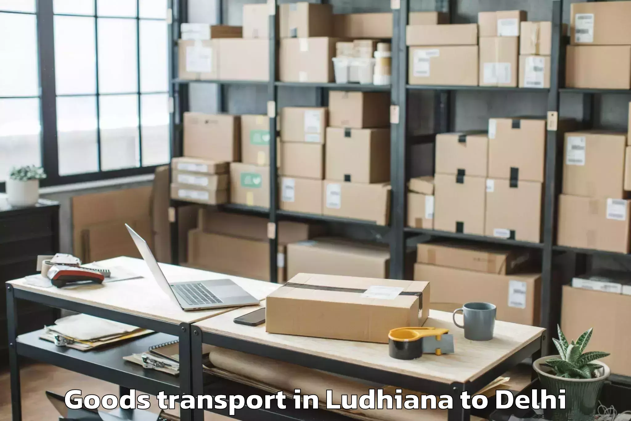 Discover Ludhiana to Naraina Industrial Estate Goods Transport